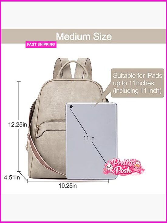 PU Leather Convertible Backpack Shoulder Bag Travel Purse main image 6